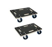 ECD Germany Chariot à roulettes, 35x50 cm, jusqu'à 800 kg, 4 Roues Pivotantes en PP, Plaque de Sérigraphie, Antidérapante, Transport de Meubles, Aide au Transport Déplacement, Chariot Déménagement