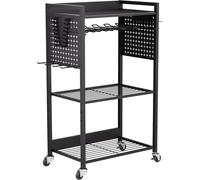 Chariot à roulettes à 4 niveaux pour ranger les outils, capacité de 150 lb, pour atelier ou garage