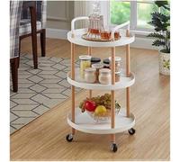 Chariot à roulettes multifonction à 3 niveaux - Étagère de rangement polyvalente pour cuisine, salle de bain ou bureau à domicile - Table d'appoint durable et étagère pour la maison ou le travail
