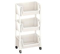 Chariot à roulettes - Rangement multi-couches, organiseur de livres | Chariot utilitaire domestique avec roues lisses, matériau PP durable, grande capacité, design peu encombrant pour chambre d'enfant