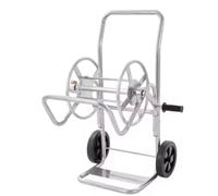 Chariot à tuyau d'arrosage sur roues - 60 mètres - Argent - 65 x 50 x 89 cm