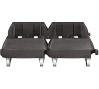 Chariot avec 4 roues pivotantes Collecteur de déchets 60 l noir
