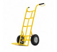 Chariot avec Roues de Toit en Acier de 200 kg pour Transport sûr de Charges volumineuses, avec poignées antidérapantes, Roues pneumatiques et Structure compacte maniable (Jaune)