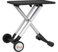 Chariot-barbecue pliable | Noir, 65 x 41 x 65 cm | Table d'appoint en aluminium avec plan de travail en métal | Chariot, table de barbecue et cuisine d'extérieur, chariot pliable pour barbecue | Pour