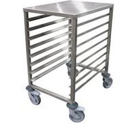 Chariot bas inox pour bacs GN1/1 - L2G - - Inox8 niveaux x832mm G