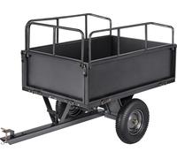 Chariot basculant en acier 17 pi³ 600 lb pour remorque ATV/UTV à traction arrière robuste