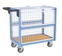 Chariot conteneur grillagé avec toit 1000x600 mm 500 kg - FIMM - 800726223