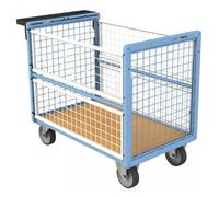 Chariot conteneur grillagé sans toit 1200 x 800 mm - FIMM - charge 500 kg - 800726231