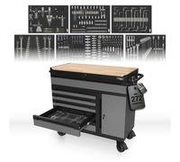 Chariot D’Atelier Mephisto TWIN Industriel 6 Tiroirs 272 Pièces Noir/Gris