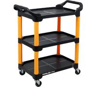 Chariot d'atelier 965 x 810 x 435 mm, capacité maximale de 120 kg, à 3 niveaux
