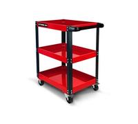 Chariot d'atelier BM TOOLS TOOLCART à 3 étages sur roulettes - Desserte, Plateaux de Rangement pour Outils, Servante, 150KG Max