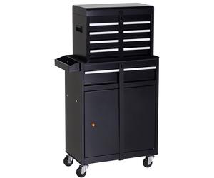 Chariot d'atelier DURHAND, armoire à outils, coffre à outils à 5 tiroirs, en métal