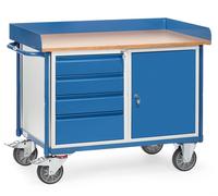 Chariot d'atelier Fetra avec armoire et 4 tiroirs