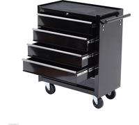 Chariot d'atelier HOMCOM vide, verrouillable, avec 5 tiroirs, noir