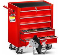 MASKO® Servante d'atelier 5 tiroirs, verrouillable, métal massif, sans outils
