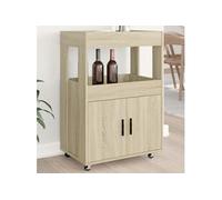 Chariot de bar chêne sonoma 60x39,5x89 cm bois d ingénierie