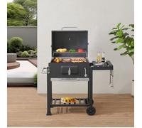 Chariot de barbecue au charbon de bois Arnad 105 x 114 x 48 cm noir casa.pro