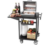 Chariot de Barbecue d'extérieur Mobile pour Four à Pizza, Chariot de Barbecue avec 4 roulettes CHARIOT DE NETTOYAGE DE VOIRIE