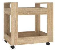 Chariot de bureau Chêne sonoma 60x45x60 cm Bois d'ingénierie