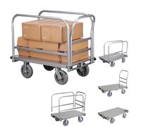 Chariot de camion à plateau robuste, chariot pliable multifonction, capacité de 800 kg, idéal pour une utilisation en entrepôt et supermarché