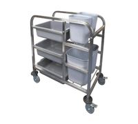 Chariot de cantine en acier inoxydable - Inox
