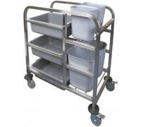 Chariot de cantine en acier inoxydable