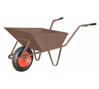 Chariot de chantier 85 l, 1,5 mm, marron, avec protection des roues