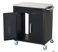 Chariot de cuisine à roulettes, desserte,compatible KitchenAid, table de barbecue en acier inoxydable, chariot de cuisine, 86 x
