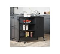 Chariot de cuisine Chêne noir 87,5x38,5x84,5 cm Bois d ingénierie