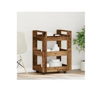 Chariot de cuisine en bois ancien 60x45x80 cm en bois d ingénierie