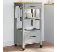 vidaXL Chariot de Cuisine Monza 48x40x88,5 cm Bois Massif de pin