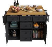 Chariot de cuisine multifonctionnel - Serviteur - Établi de travail - Chariot de buffet - Meuble de rangement