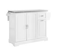 SoBuy Chariot de cuisine avec plan pliable blanc 107x71x91 cm FKW128-II-ST