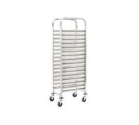 Chariot de cuisine pour 16 plateaux 38x55x163 cm Inox