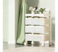 Chariot de cuisine roulant avec paniers coulissants, organiseur de rangement étroit pour garde-manger, salle de bain, pas de montage, 5 niveaux