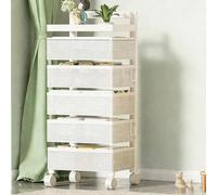 Chariot de cuisine roulant avec paniers coulissants, sans assemblage, organiseur de rangement étroit pour garde-manger, salle de bain, 5 niveaux