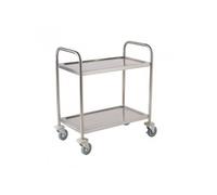 Chariot de débarrassage Inox 2 niveaux 860 x 535 x 930mm - - Inox
