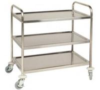 Vogue Chariot de débarrassage OLYMPIA – 3 niveaux acier inoxydable 810 x 455 x 855 mm