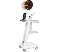 Chariot de dentiste, construction en acier, dimensions 70 x 40 x 95 cm, grande capacité de charge, compatibilité avec un usage médical, équipé de freins à pied