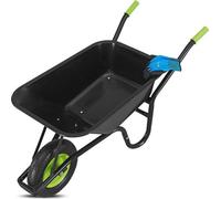Chariot de jardin 100 l, 210 kg, roues pneumatiques, galvanisé, pour le jardin et le chantier