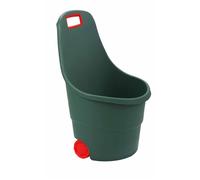 Chariot de jardin 2 roues 45 L TERRE JARDIN - Bac plastique vert - Charge 30 kg