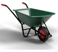 Chariot de jardin - Benne de transport - Pour déplacer la terre de jardin - Polypropylène robuste - 100 litres - Vert