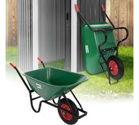 Chariot de jardin - Chariote à benne - Utilisations : jardinage, construction. Capacité : 100 litres. Charge maximale : 150 kg. Couleur : vert
