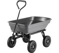 Chariot de jardin SucceBuy avec fonction basculante, capacité de charge de 181 kg, chariot de transport pivotant à 270° pour les travaux de jardinage, en plastique et acier, avec pneus de 8 pouces, id