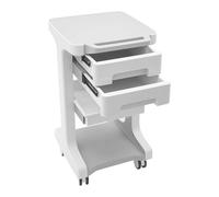 Chariot de laboratoire avec 2 tiroirs et étagère supérieure - 60 kg - Chariot de rangement - Chariot de rangement - Chariot de coiffeur - Chariot de travail - Chariot de service pour clinique et salon