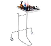 Chariot de laboratoire VEVOR en acier inoxydable, chariot de laboratoire avec tablette individuelle, chariot médical mobile avec 2 roues silencieuses, chariot de laboratoire pour laboratoire, clinique