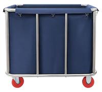 Chariot de linge - Collecteur de linge mobile - Charge maximale : 200 kg - Structure en acier inoxydable et tissu Oxford - Dimensions : 90 x 65 x 80 cm - Couleur : bleu
