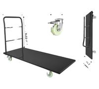 Chariot de manutention, capacité de charge de 2000 lbs, structure en acier d'alliage durable, dimensions 60x30 pouces