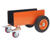 Chariot de manutention - Chariotte de transport - Capacité de charge : 300 kg - Dimensions : 45 x 31,5 x 25,5 cm - Roues : 2 pneus de 20 cm - 2 pneus + 2 roulettes pivotantes avec frein - Amortisseur