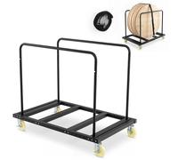 Chariot de manutention COSTWAY, capacité jusqu'à 815 kg, chariot d'atelier avec roulettes pivotantes à 360° et système de blocage, freins, structure en acier et sangle de fixation, chariot de transpor